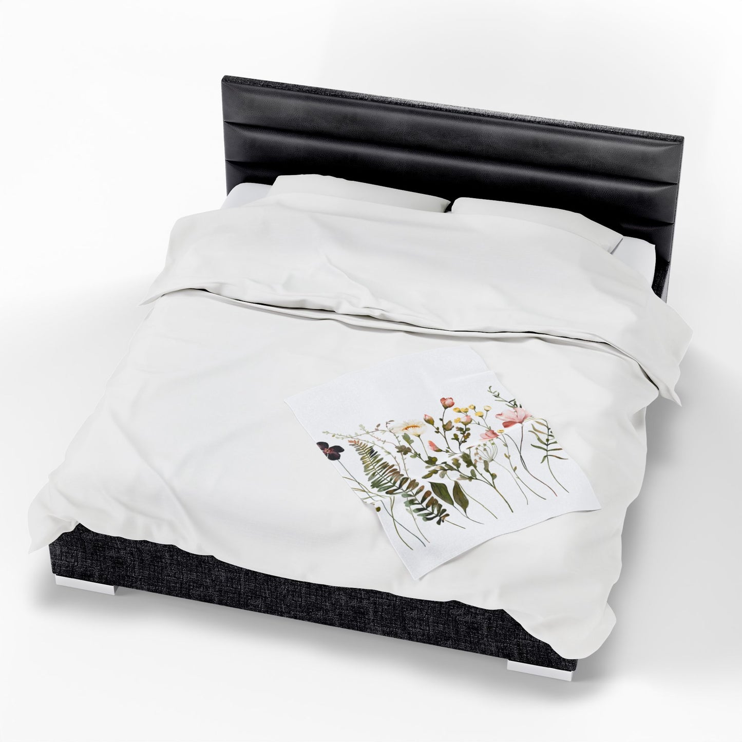 Floral Velveteen Blanket, Cozy Flower Throw, Soft Plush Blanket for Home Decor, Perfect Gift for Holidays, Nap Time Blanket