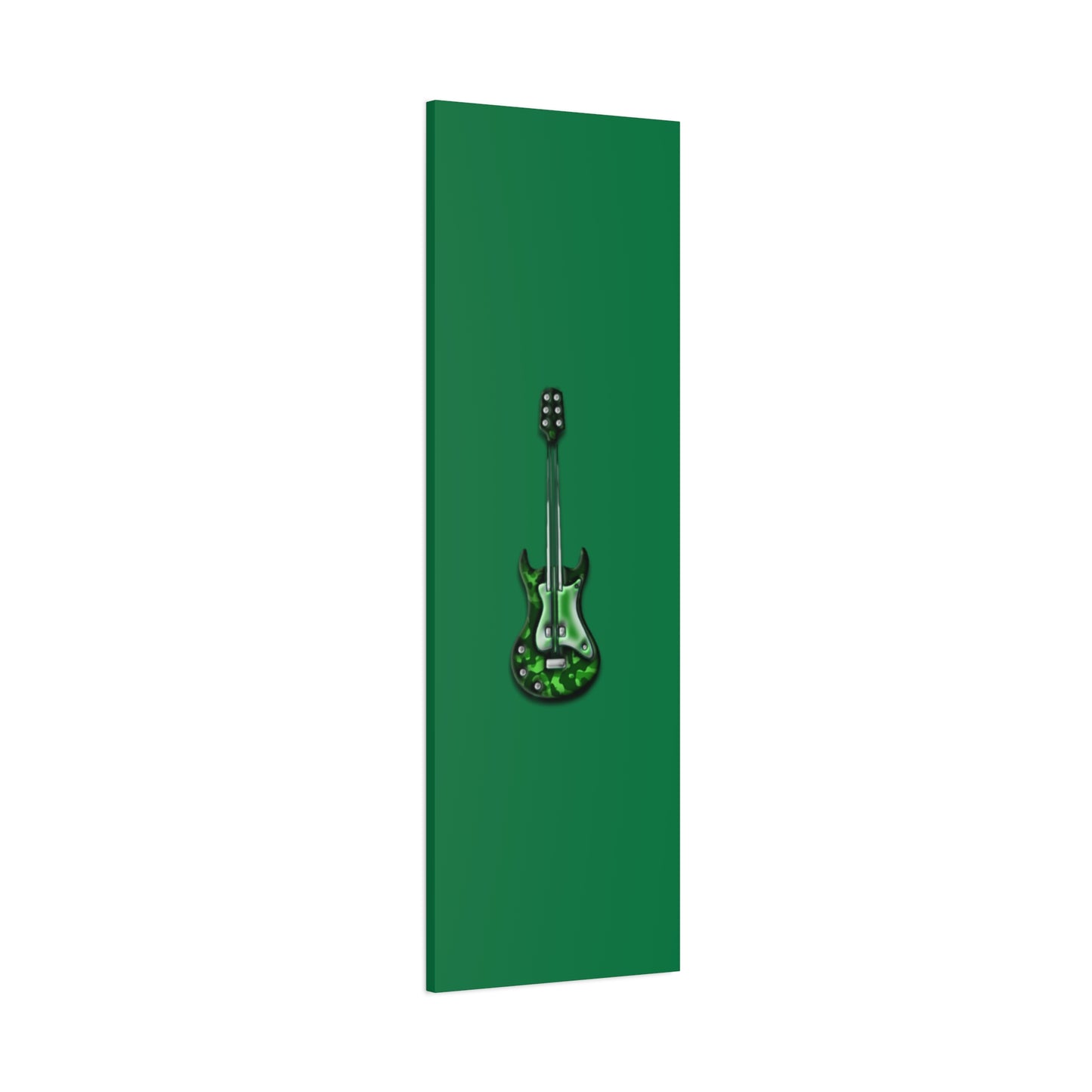Green Electric Guitar Canvas Art, Music Wall Decor, Rock n Roll Gift, Guitar Lover's Art, Stretched Green Canvas, Home Theater Decor