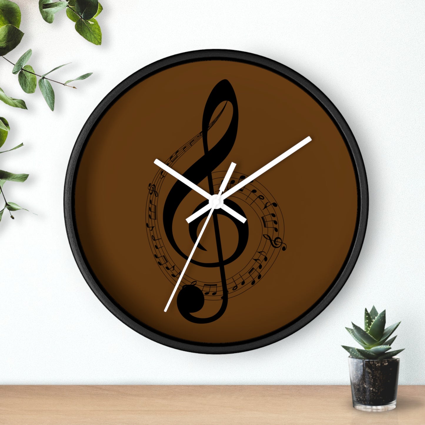 Musical Notes Wall Clock, Unique Home Decor for Musicians