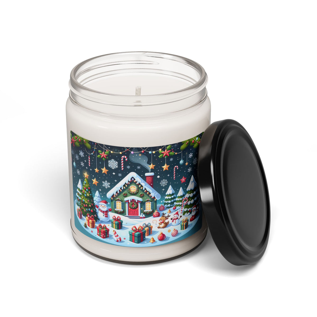 Christmas Cottage Scented Soy Candle — 9oz Holiday Winter Village Fragrance