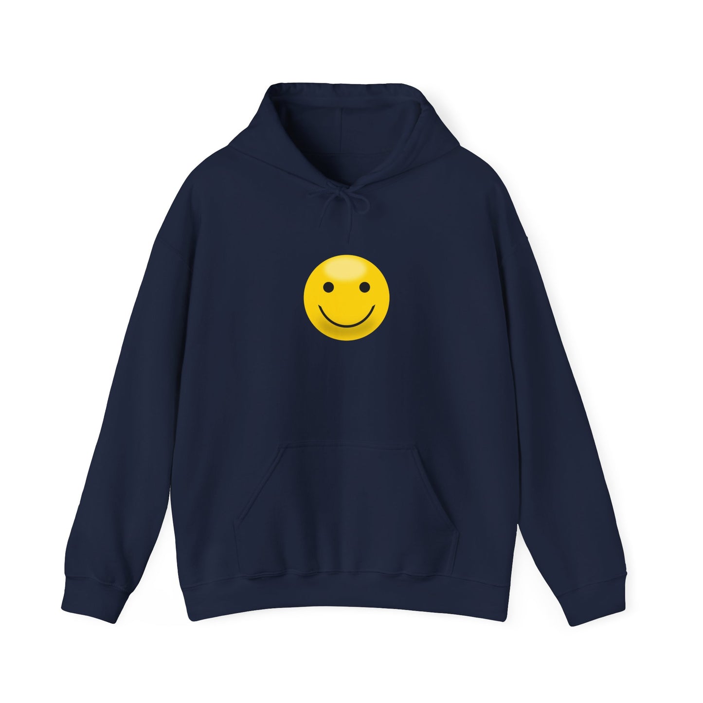 Smiley Face Hooded Sweatshirt, Cozy Unisex Hoodie, Casual Wear, Gift for Friends, Cheerful Apparel, Everyday Comfort Clothing