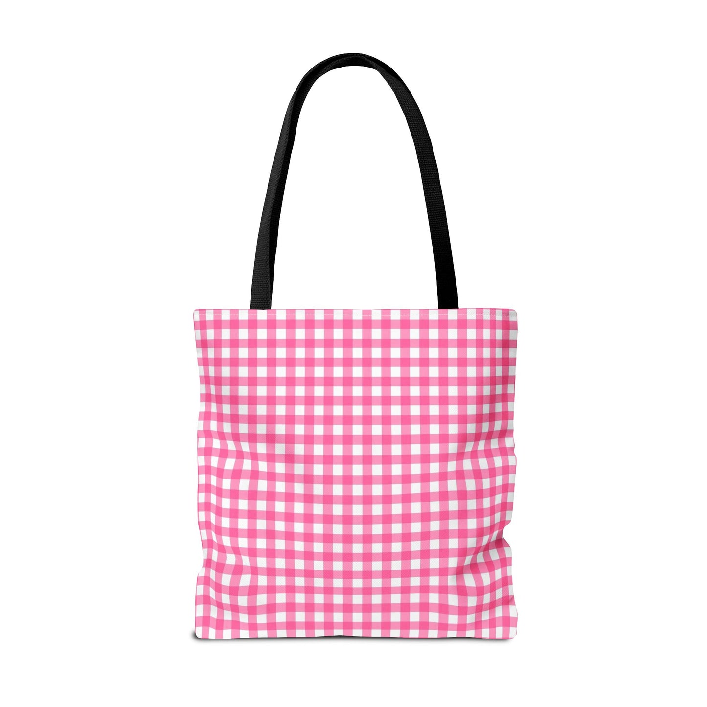 Cute Pink Gingham Tote Bag - Reusable Shopping Bag, Beach Tote