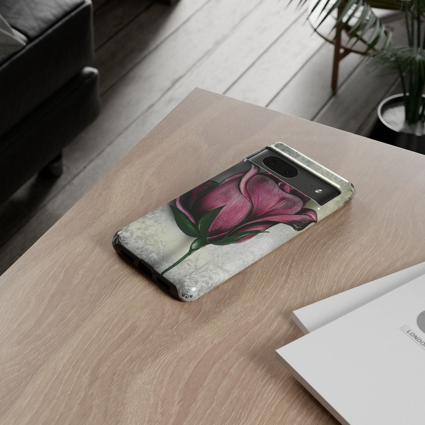Rose Phone Case – Tough Cases, Floral Phone Cover, Gift for Her, Minimalist Design, Nature Lover's Accessory, Birthday Gift Idea