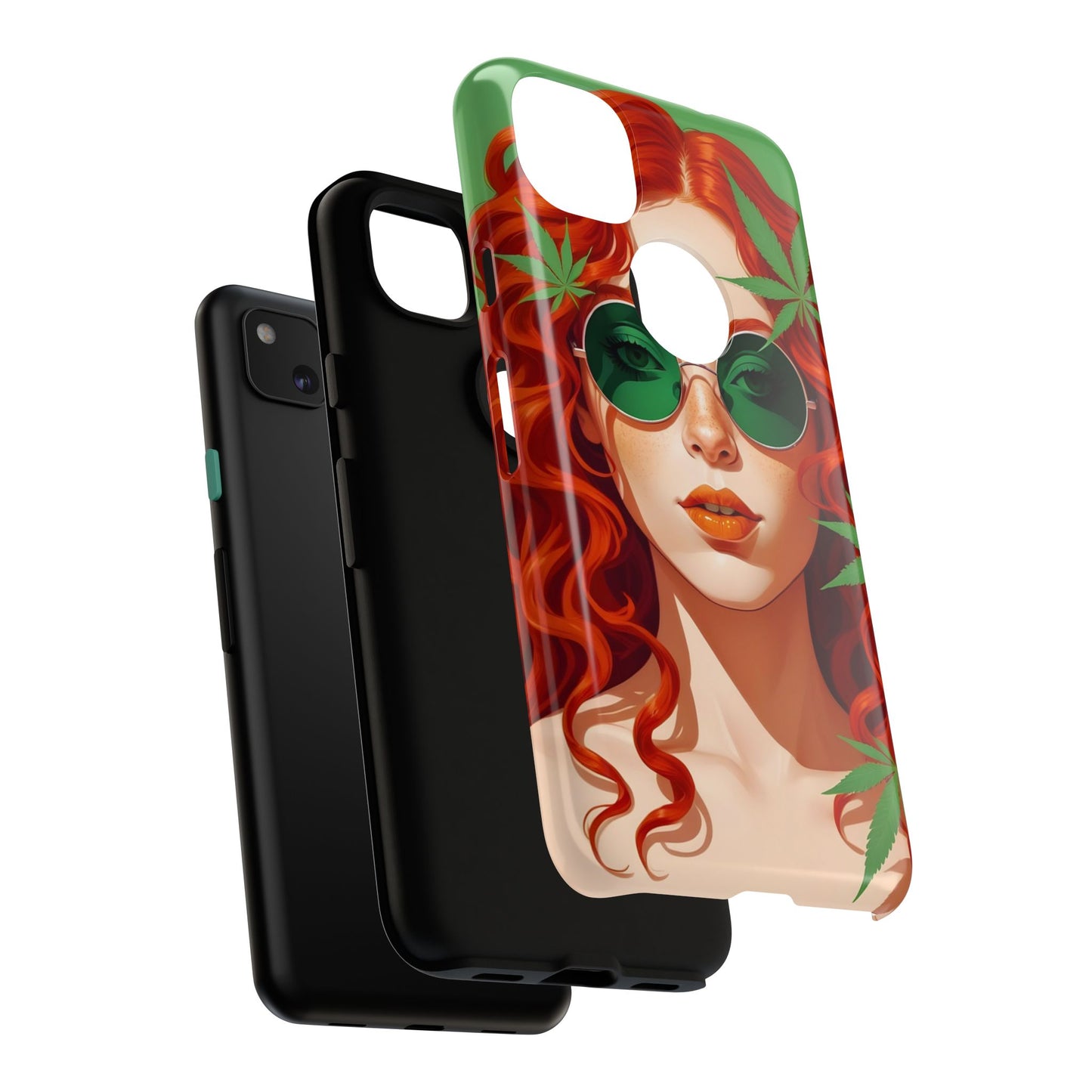 Vibrant Phone Case with Retro Greenery Design, Trendy Case for Casual Look, Gift for Her, Summer Vibes, Unique Phone Accessory
