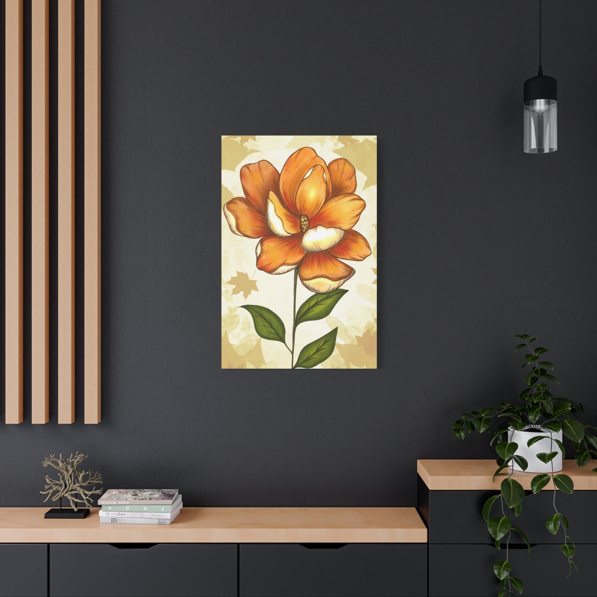 Copy of Matte Canvas, Stretched, 1.25" Tulips Pink and Purple Flowers