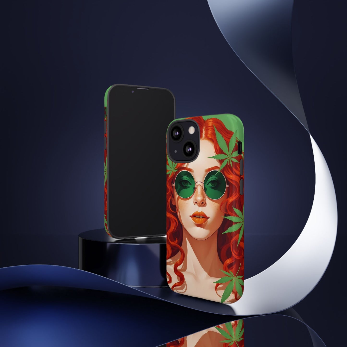 Vibrant Phone Case with Retro Greenery Design, Trendy Case for Casual Look, Gift for Her, Summer Vibes, Unique Phone Accessory