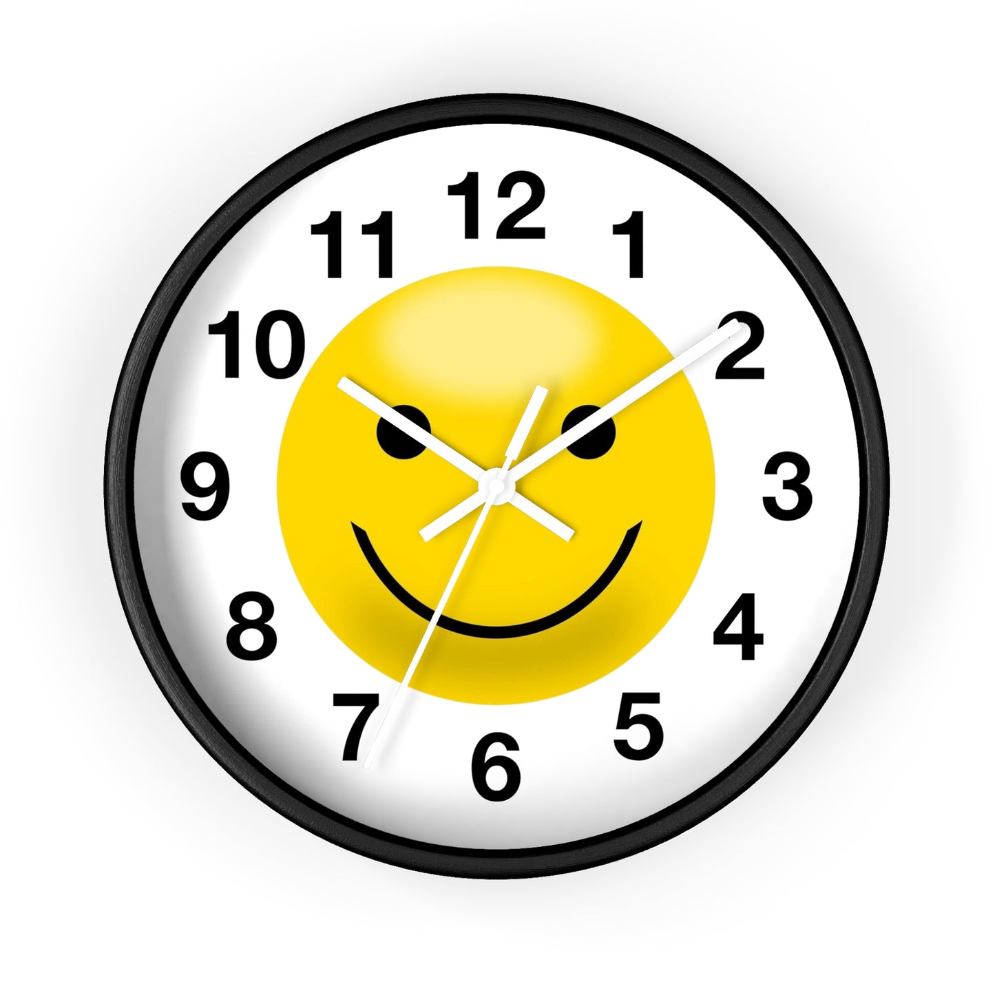 Cheerful Smiley Wall Clock, Positive Vibe Home Decor, Gift for Kids Rooms, Office Decor, Fun Timekeeper