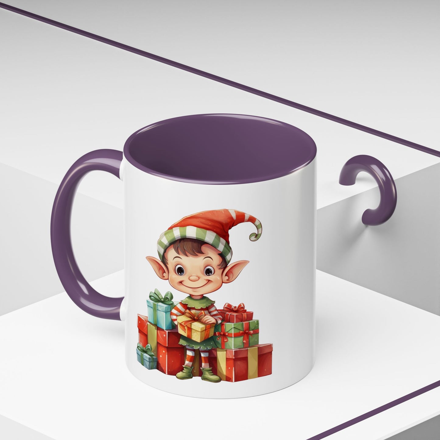 Holiday Elf Coffee Mug - Festive Gift Mug, Christmas Decor, Cute Elf Mug, Coffee Lover Gift, Winter Holiday Drinkware