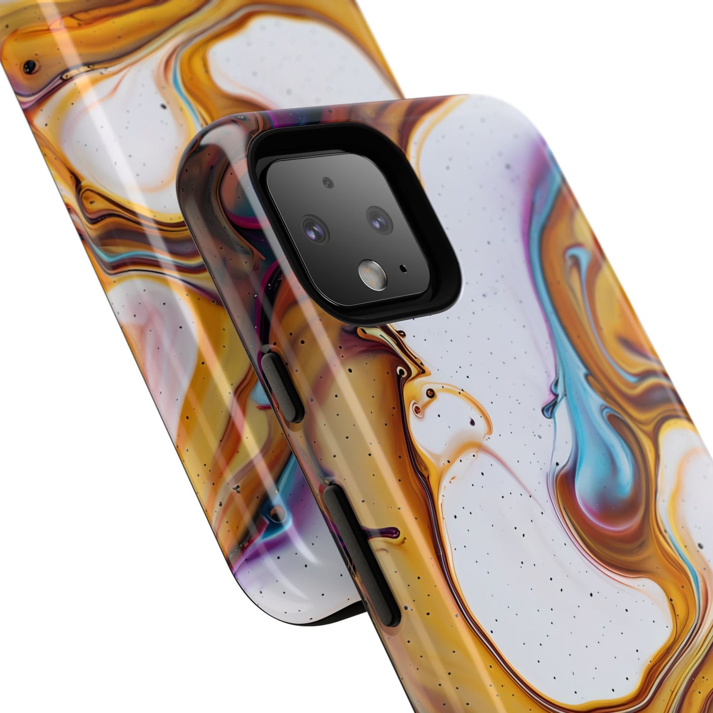 Artistic Phone Case, Tough Cases with Colorful Marble Design