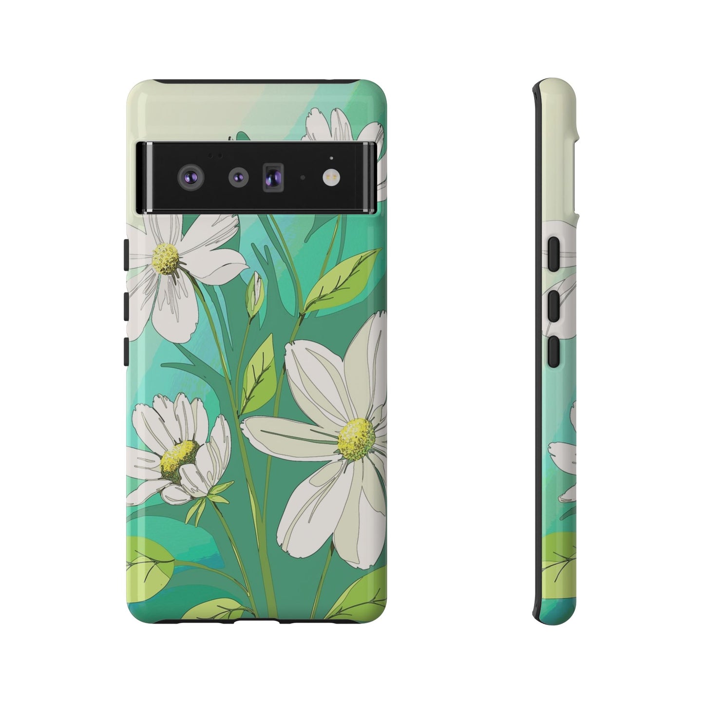 Floral Phone Case, Tough Cases, Flower Design, Nature Inspired, Eco-Friendly Cover, Unique Gift for Her, Spring Accessories