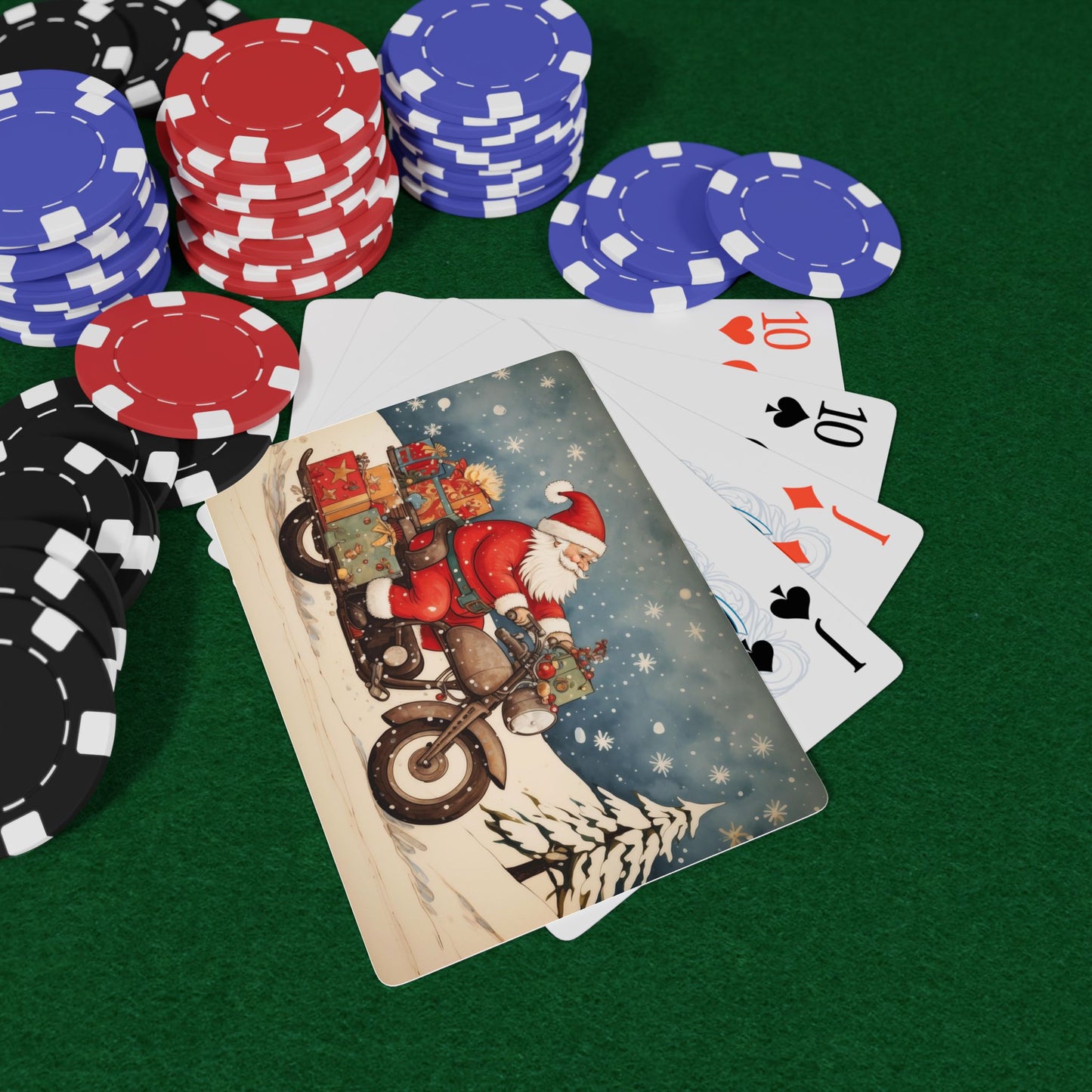 Festive Poker Playing Cards, Christmas Card Game, Holiday Fun, Gift for Gamers, Xmas Poker Set, Family Game Night