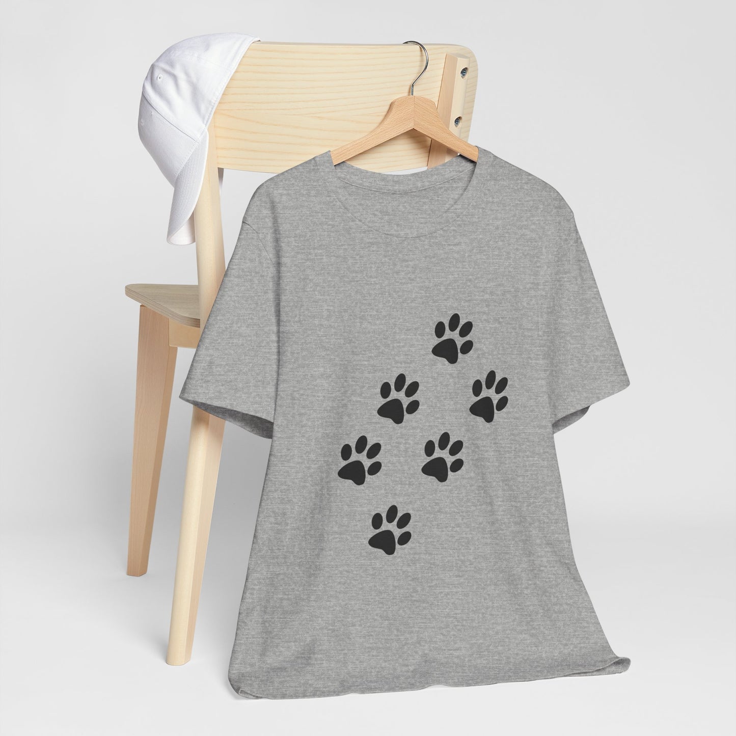 Paw Print Short Sleeve Tee | Unisex Animal Lover Shirt, Pet Owner Gift, Casual Wear, Gifts for Dog Lovers, Comfortable T-Shirt