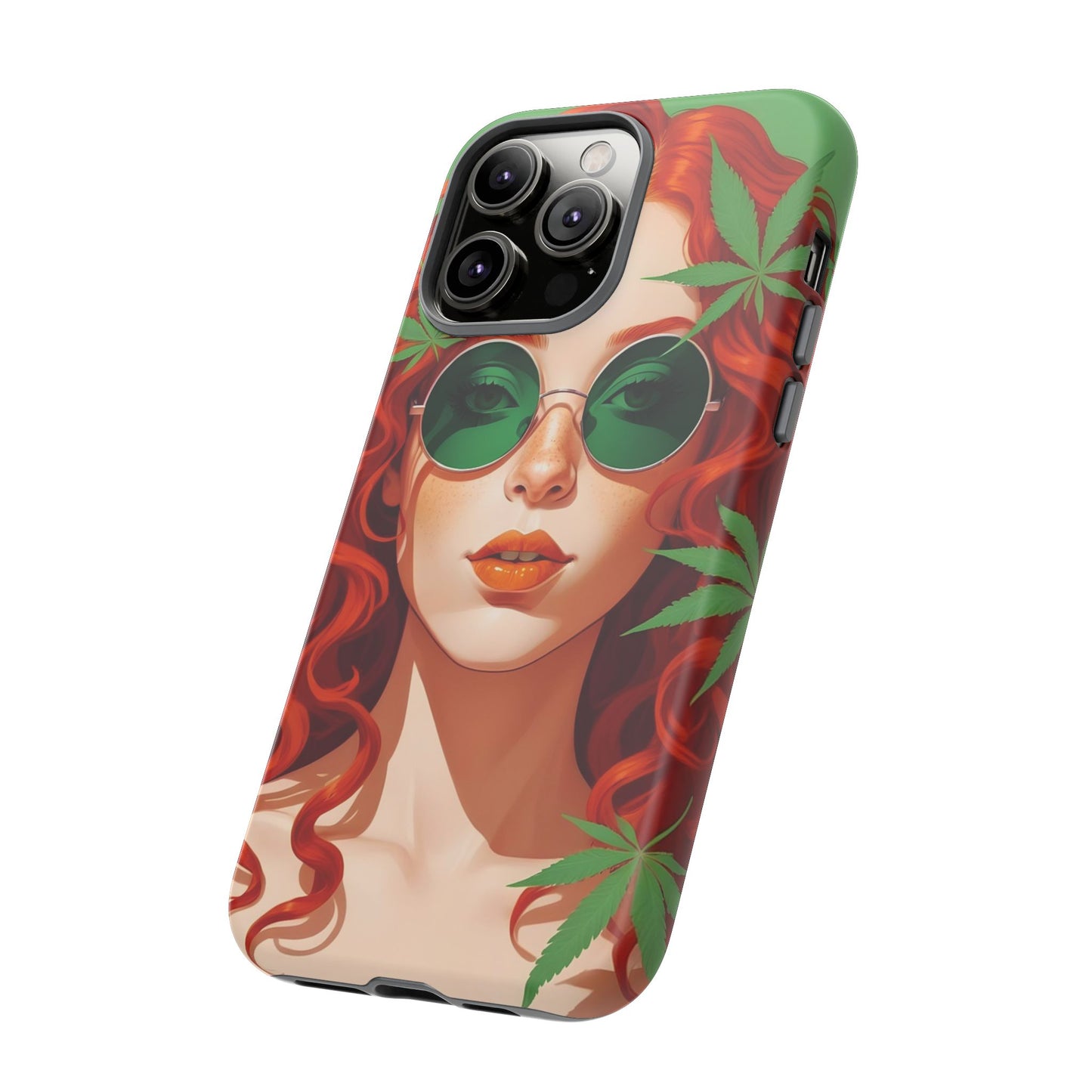 Vibrant Phone Case with Retro Greenery Design, Trendy Case for Casual Look, Gift for Her, Summer Vibes, Unique Phone Accessory