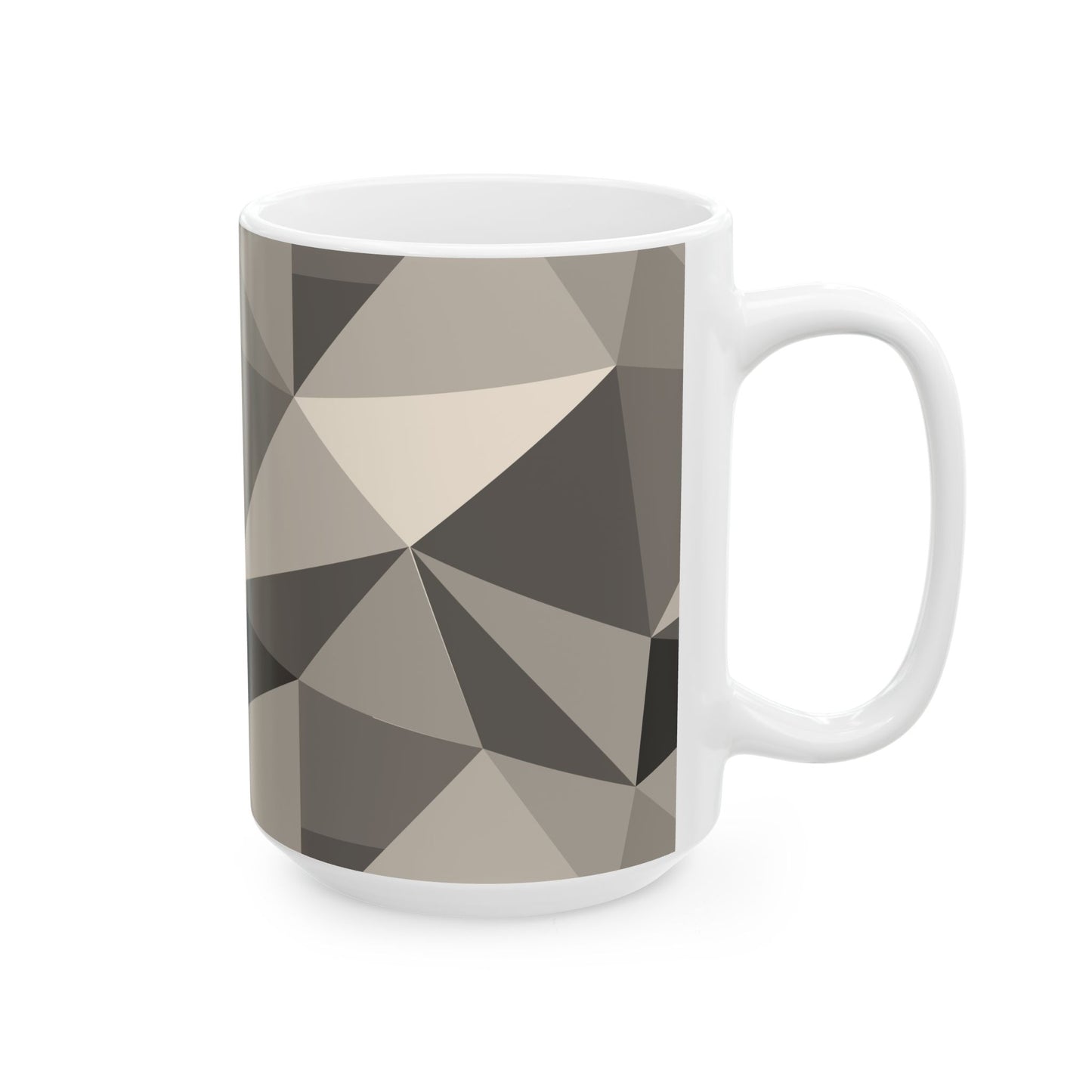 Geometric Pattern Ceramic Mug, Modern Home Decor, Coffee Lover Gift, Minimalist Kitchen Accessory, Unique Drinkware