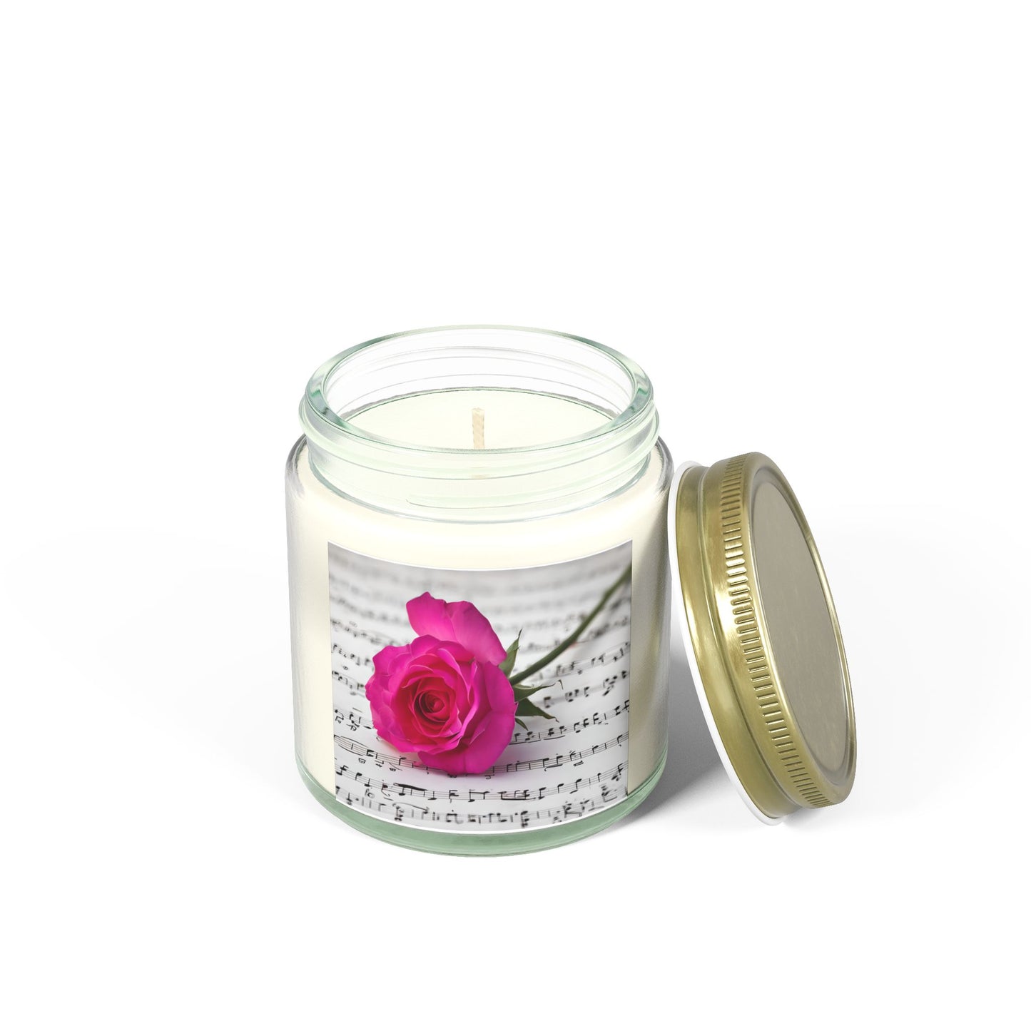 Romantic Floral Scented Candle - Coconut Apricot Wax, Rose Design, Home Decor Gift, Aromatherapy Candle, Unique Centerpiece