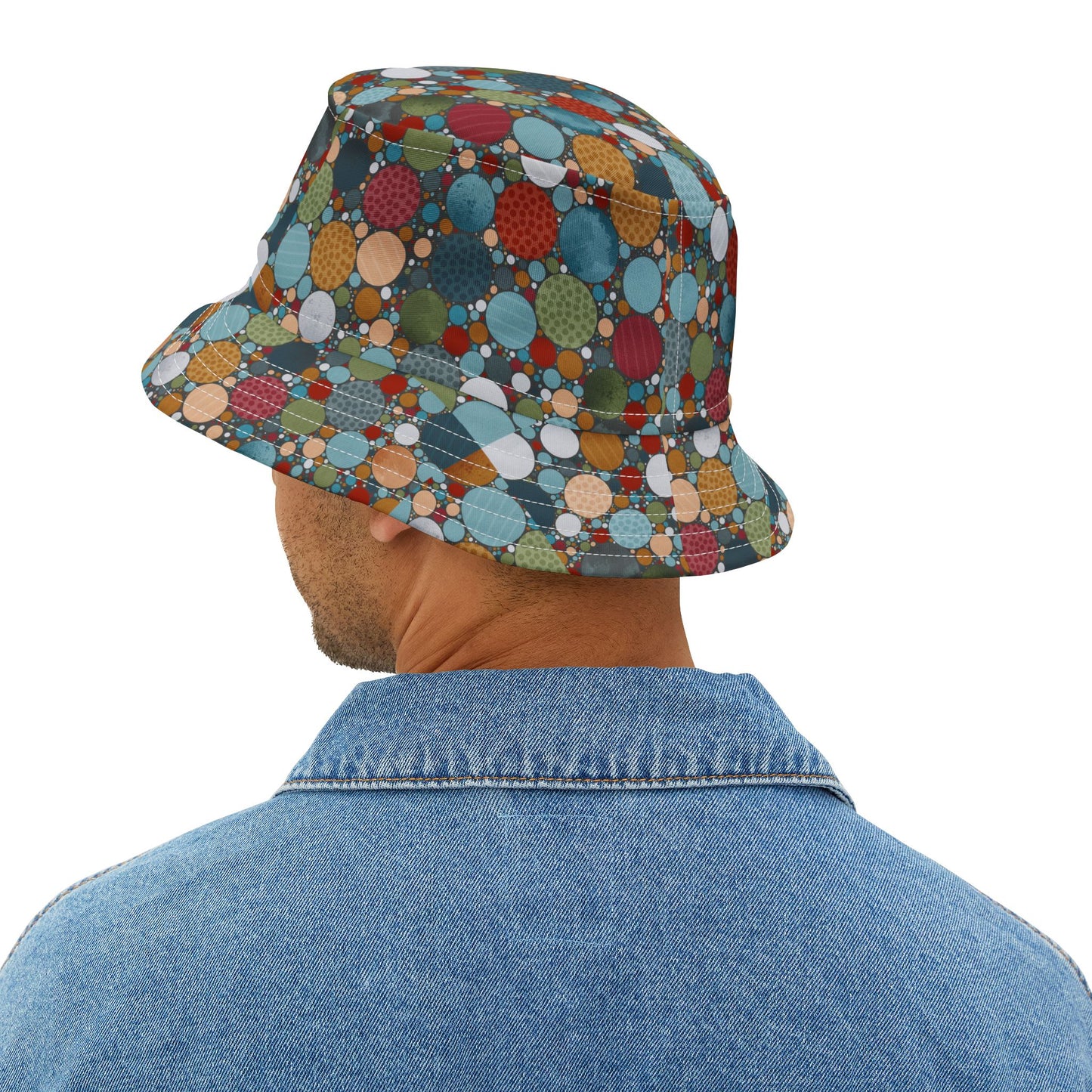 Colorful Polka Dot Bucket Hat, Summer Fashion, Festival Accessory, Beach Hat, Unisex Gift, Vacation Essential