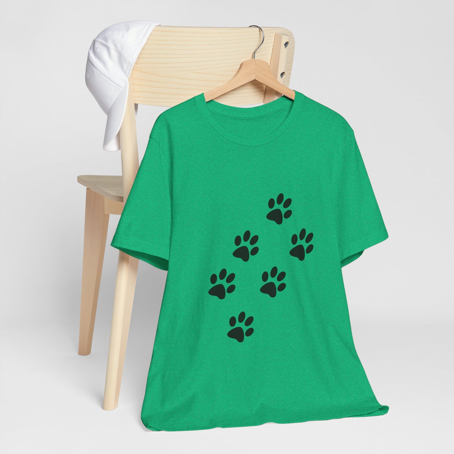Paw Print Short Sleeve Tee | Unisex Animal Lover Shirt, Pet Owner Gift, Casual Wear, Gifts for Dog Lovers, Comfortable T-Shirt