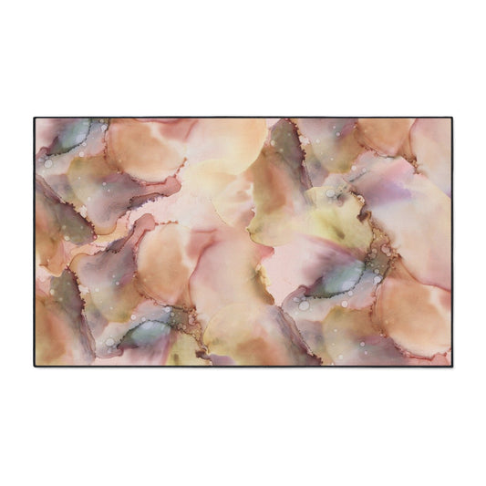 Marble Watercolor Heavy-Duty Floor Mat — Waterproof Decorative Entry Rug