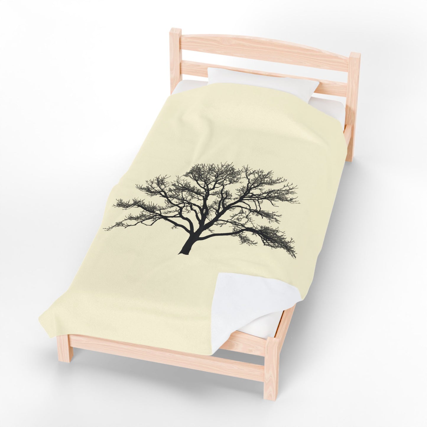 Cozy Nature-Inspired Velveteen Plush Blanket, Soft Throw Blanket, Tree Art Decor, Gift for Her, Home Essentials, Autumn Decor
