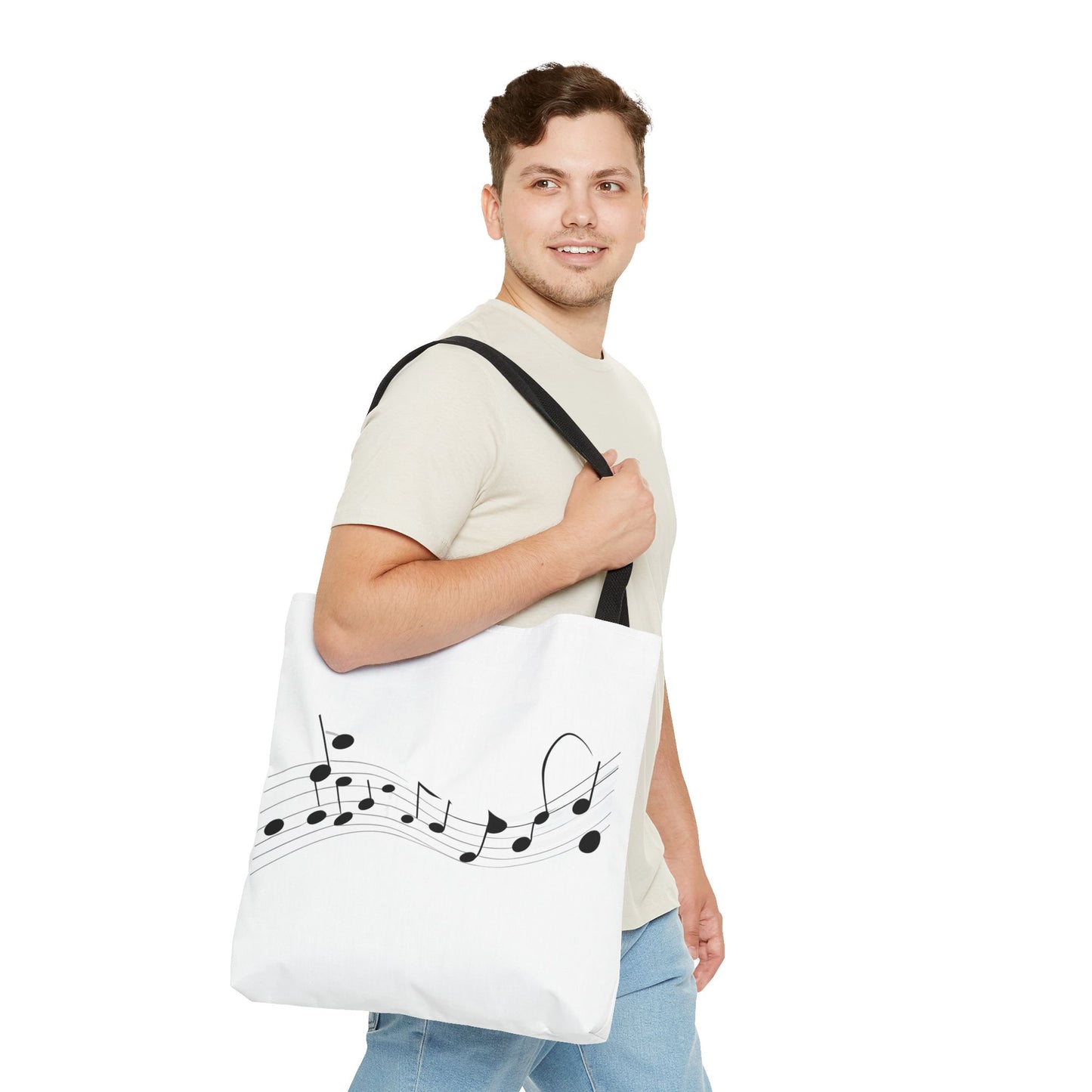 Musical Notes Tote Bag | Perfect for Music Lovers, Eco-Friendly Shopping