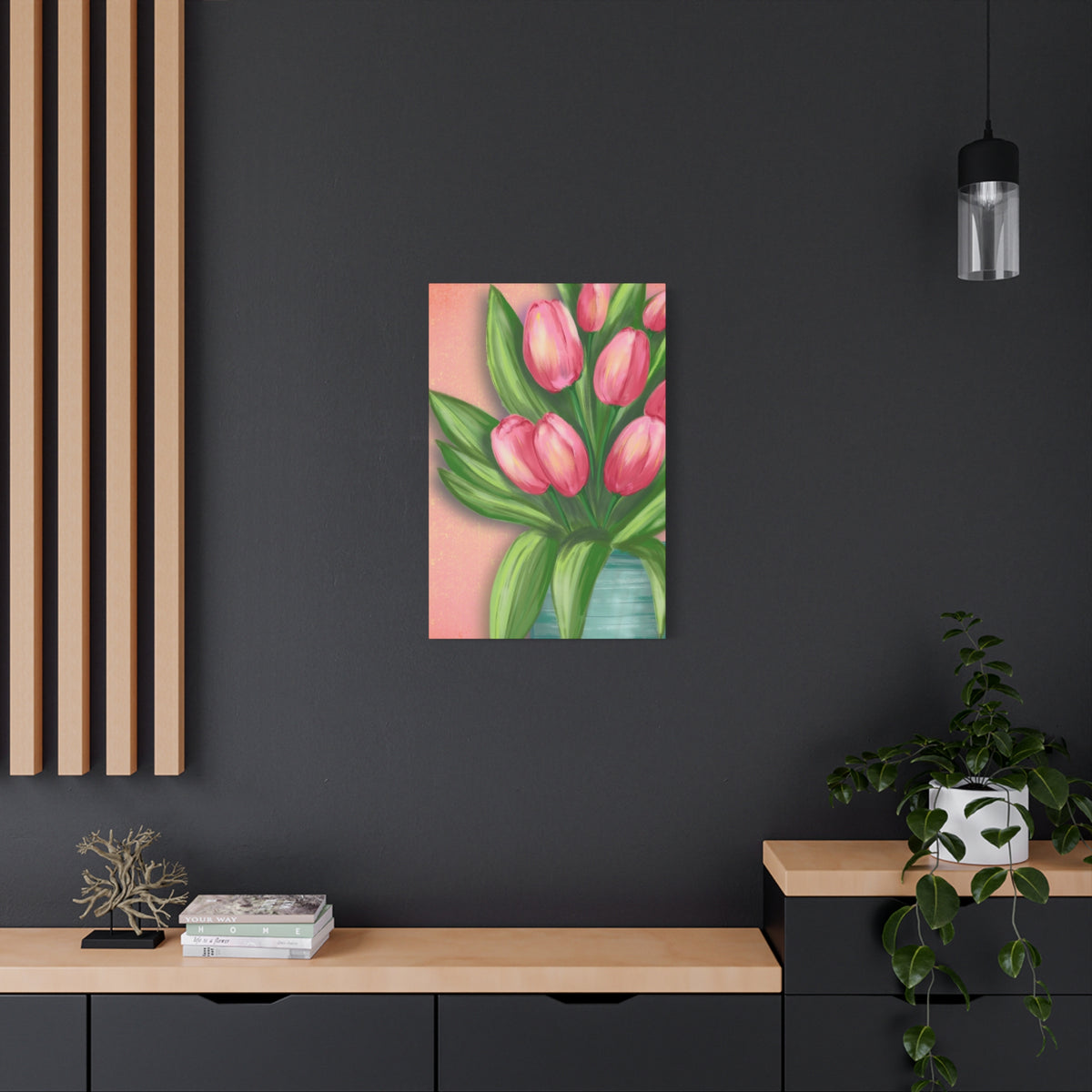 Matte Canvas, Stretched, 1.25" Tulips