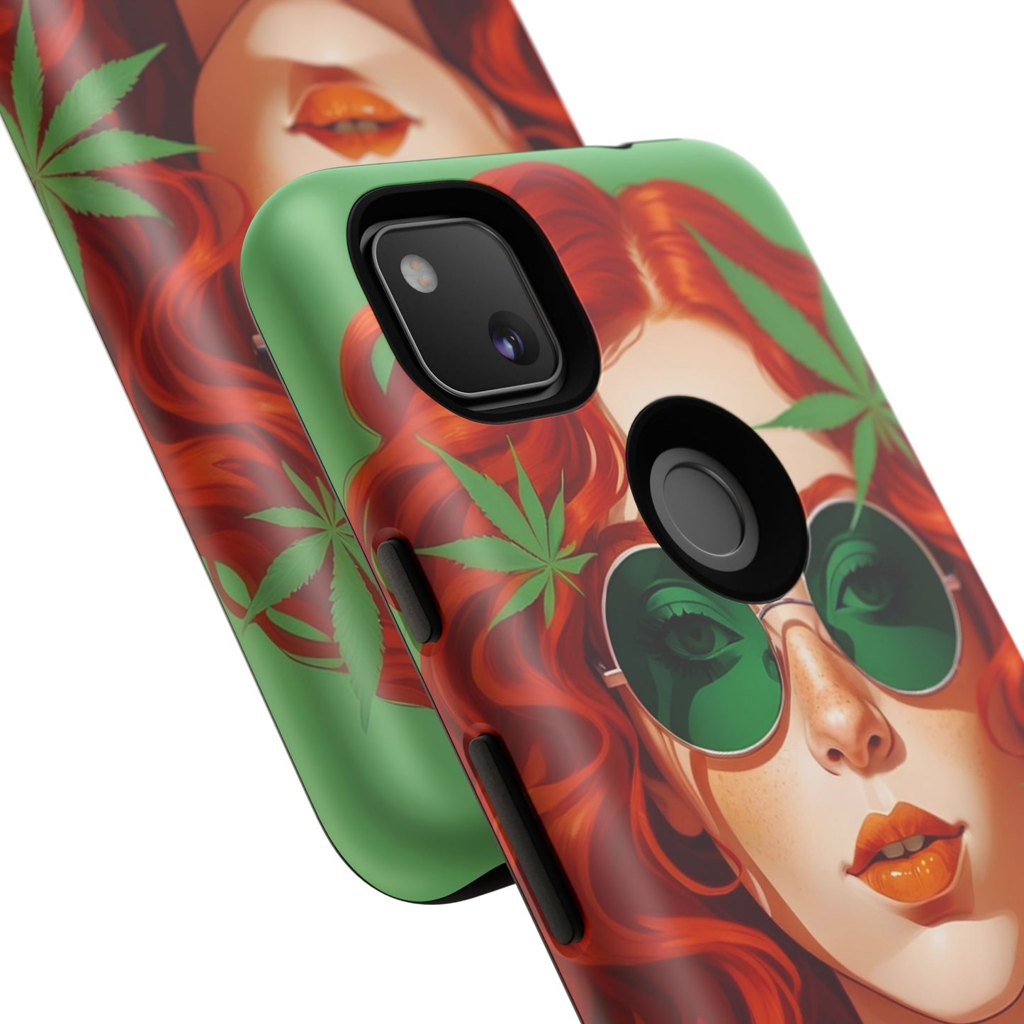 Vibrant Phone Case with Retro Greenery Design, Trendy Case for Casual Look, Gift for Her, Summer Vibes, Unique Phone Accessory