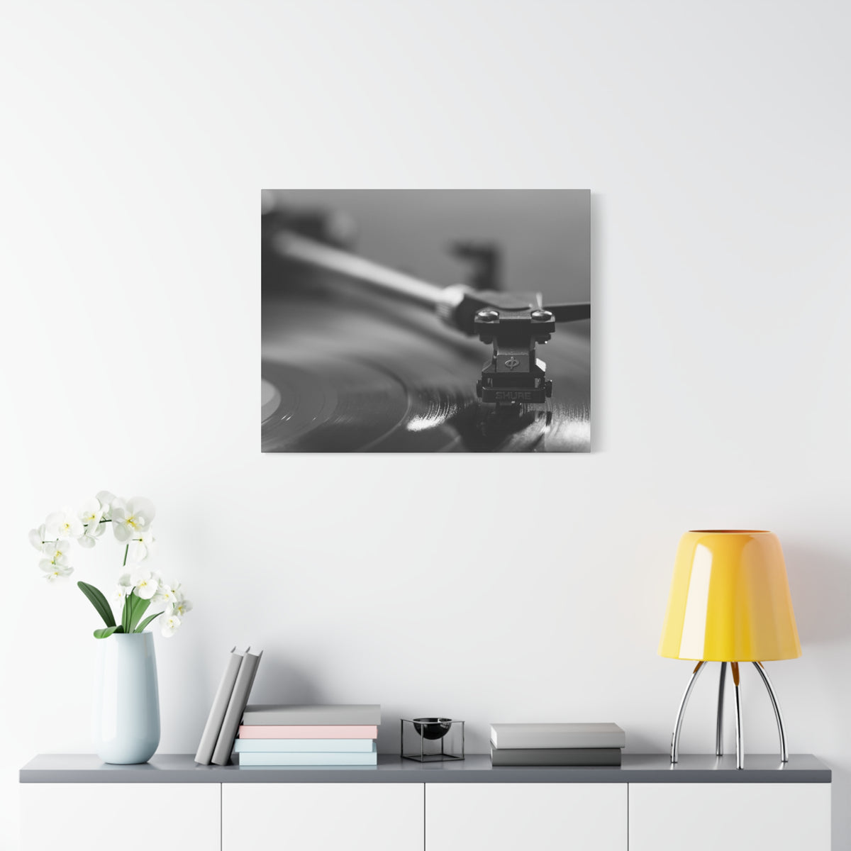 Vinyl Turntable Matte Canvas Print — Stretched 1.25" Wall Art