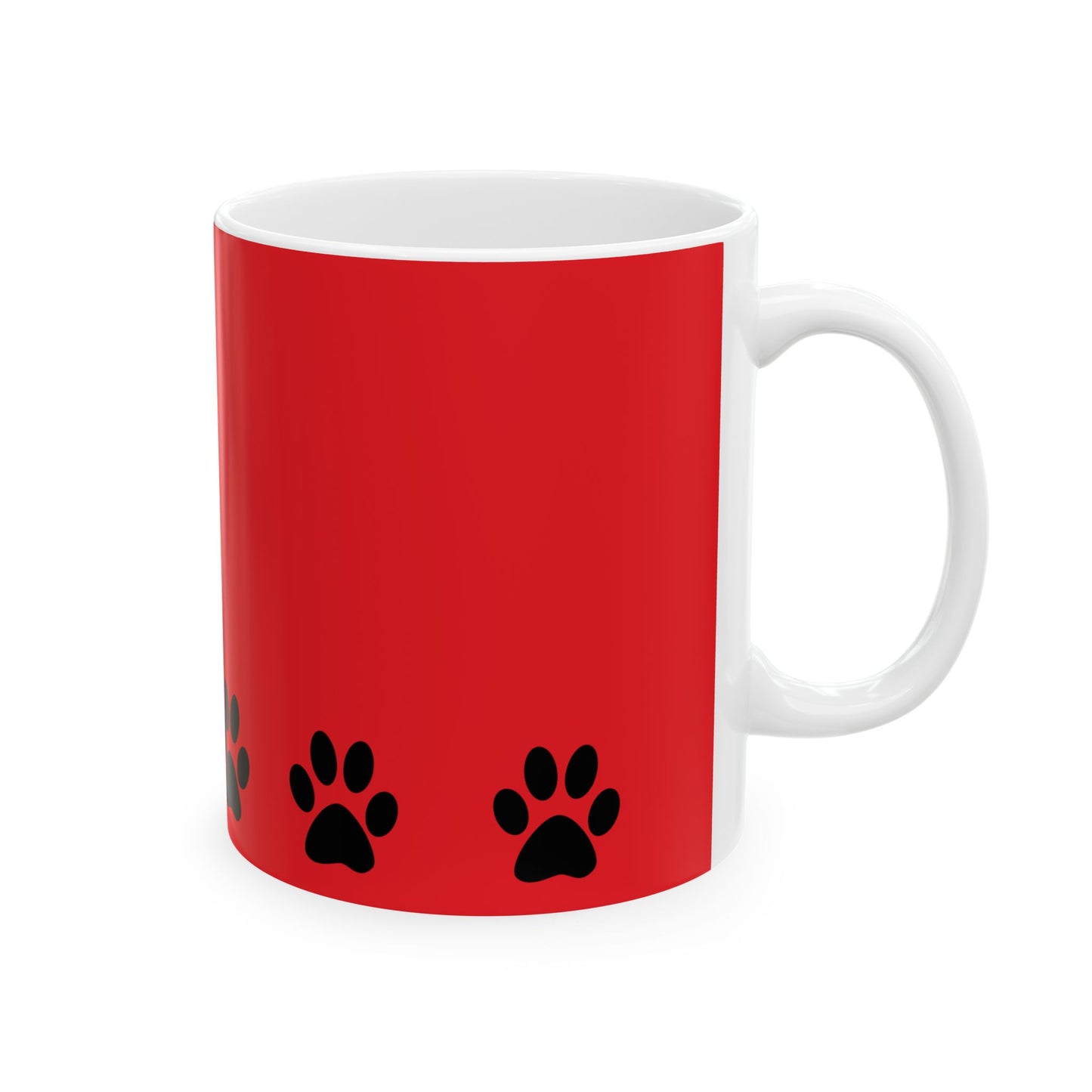 Paw Print Ceramic Mug - Ideal for Pet Lovers, Dog Owners, Animal Enthusiasts, Gift for Pet Birthdays, Cozy Coffee Moments, Kitchen Decor