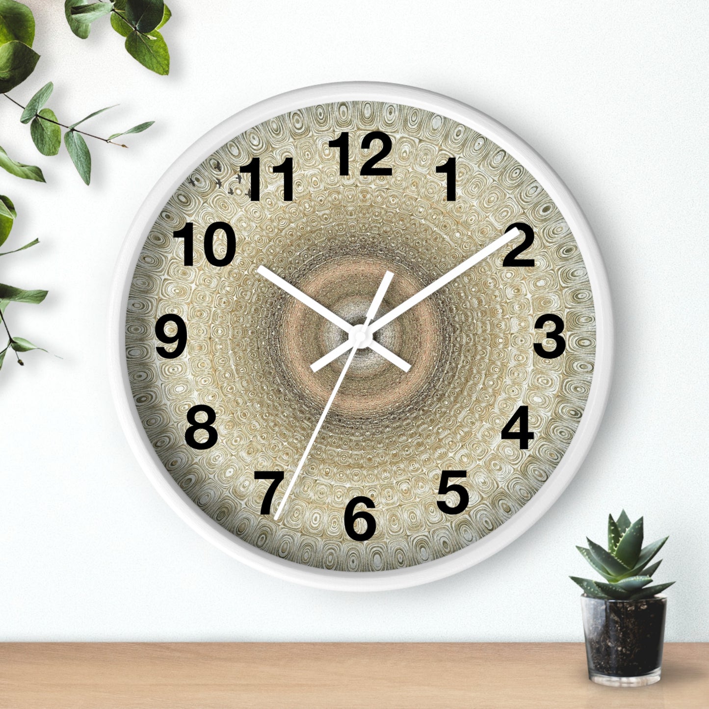 Elegant Textured Wall Clock, Modern Home Decor, Unique Gift for Housewarming, Minimalist Style, Timeless Design, Wall Art