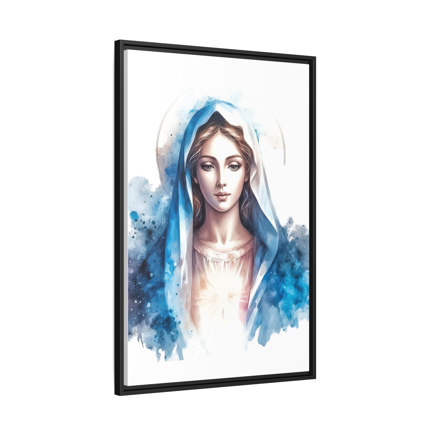 Framed Canvas Art Print, Spiritual Decor, Religious Artwork, Wall Decor, Gift for Faith, Elegant Home Decoration
