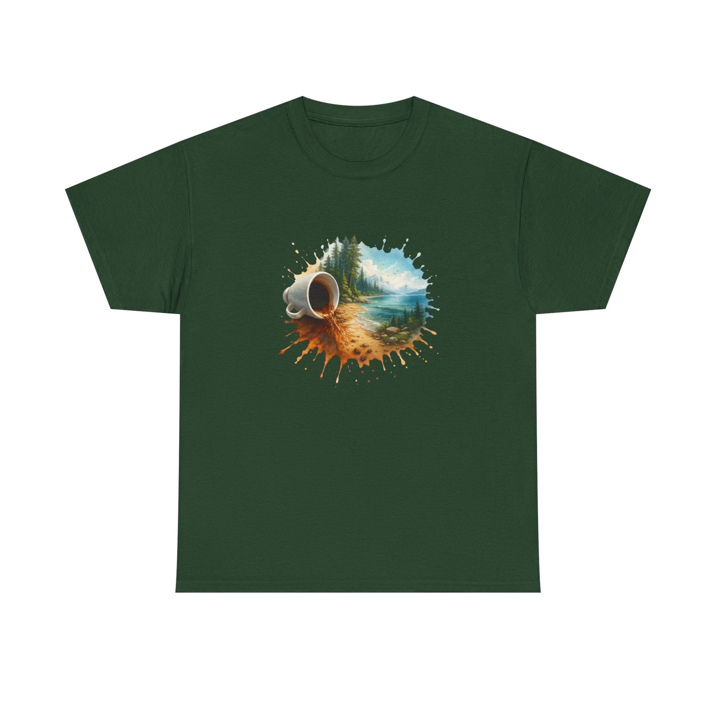 Nature-Inspired Unisex Heavy Cotton Tee, Casual Outfit, Gift for Nature Lovers, Camping Apparel, Outdoor Adventure Shirt