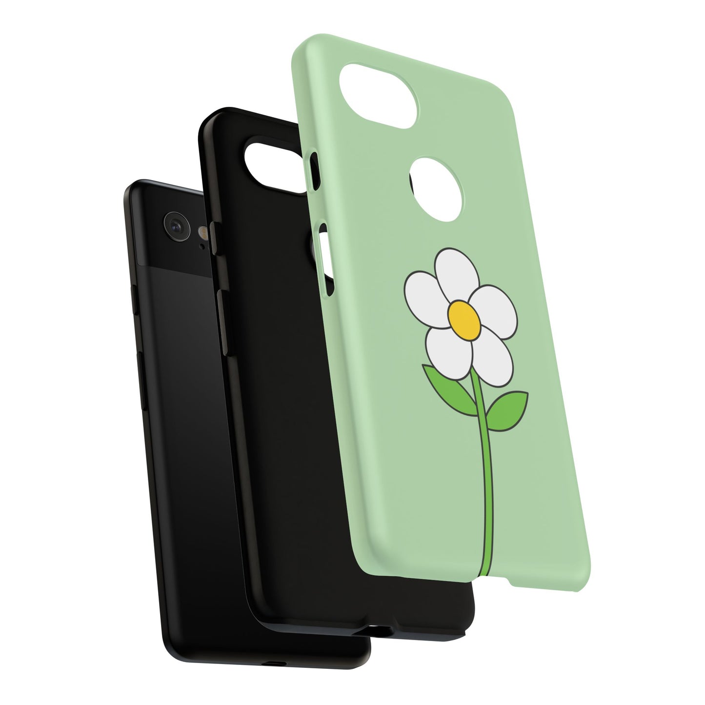 Floral Phone Case - Tough Cases for Nature Lovers, Cute Green Flower Design, iPhone Cover, Gift for Her, Spring Accessories