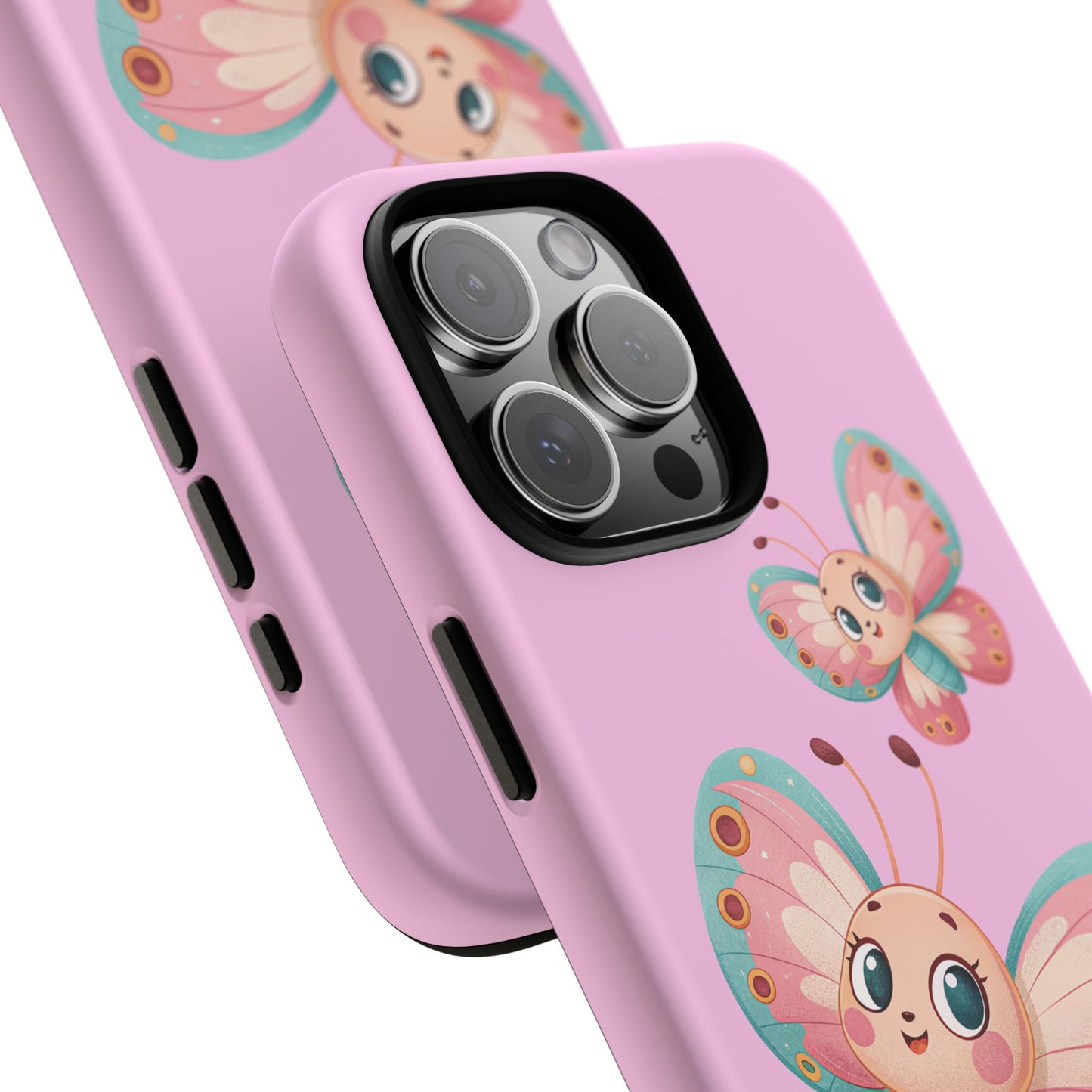 Cute Butterfly Phone Case, Tough Phone Cover, Girly Phone Accessory, Unique Gift for Her, Kids Phone Case, Floral Design Case