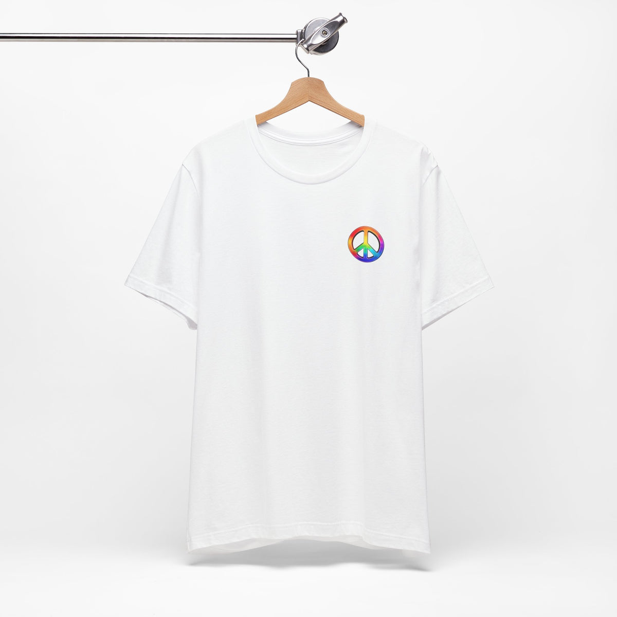 Peace Sign Tie-Dye Tee — Rainbow Hippie Peace Symbol T-Shirt