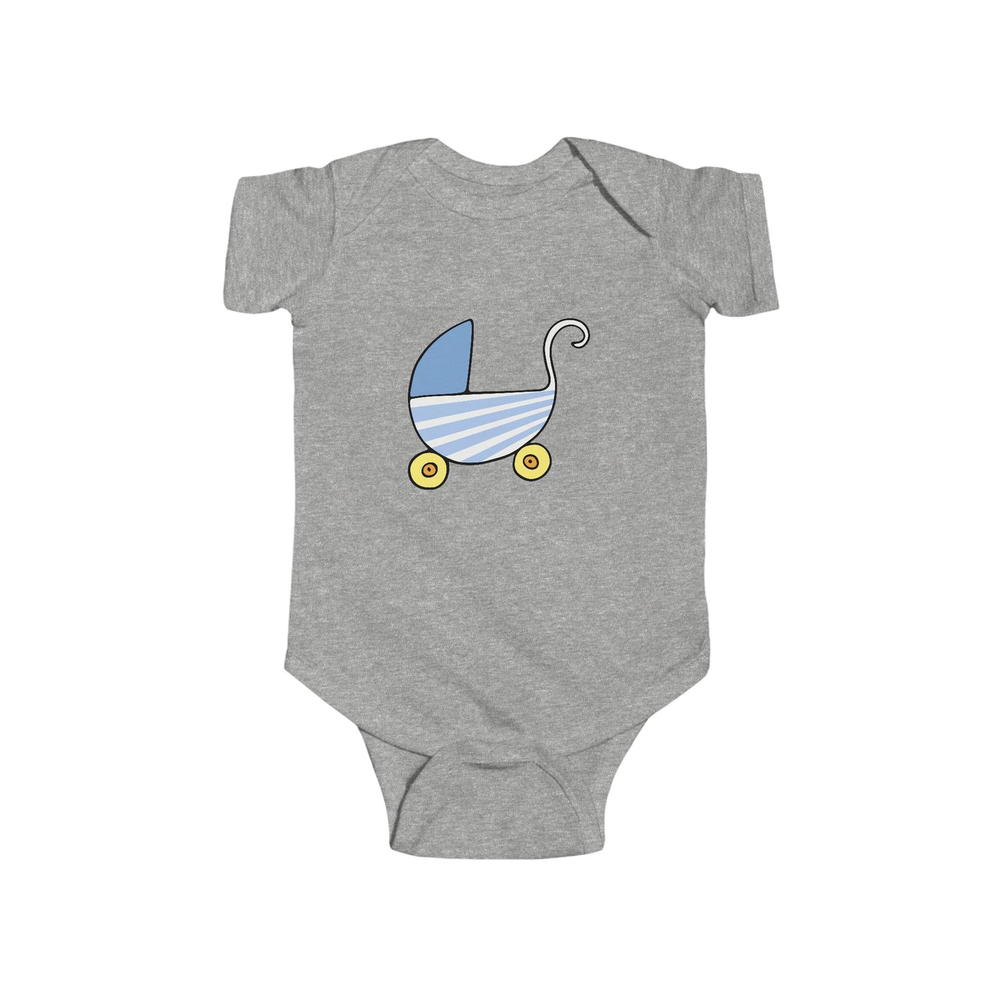 Cute Baby Bodysuit with Stroller Design, Newborn Gift, Baby Shower Outfit, Infant Clothing, Toddler Apparel, Spring/Summer Wear