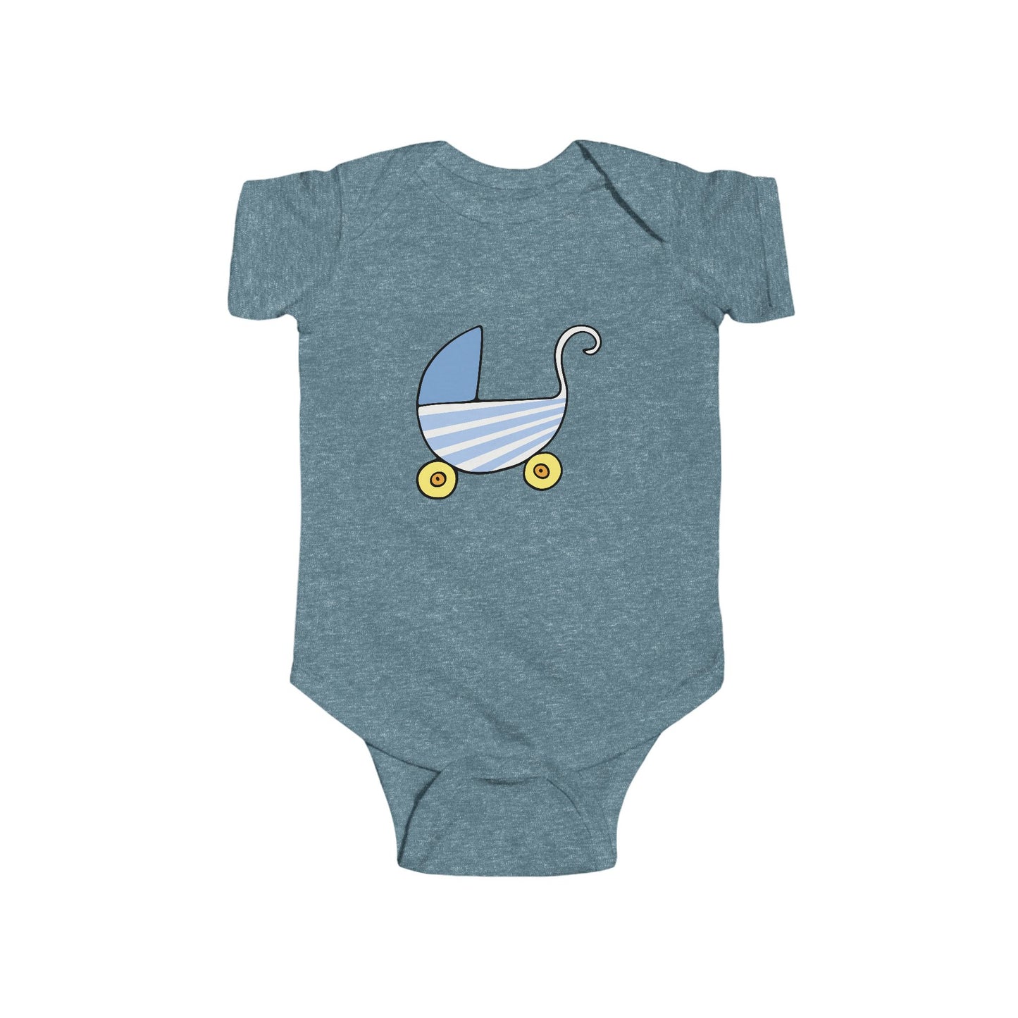 Cute Baby Bodysuit with Stroller Design, Newborn Gift, Baby Shower Outfit, Infant Clothing, Toddler Apparel, Spring/Summer Wear