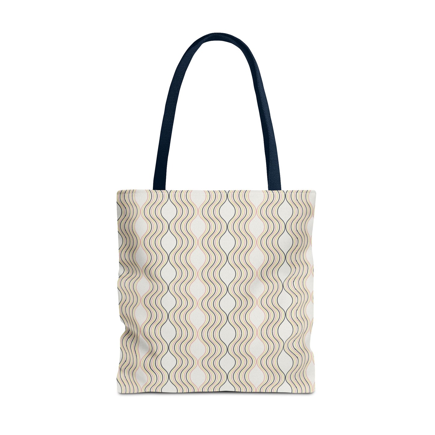 Waves Pattern Tote Bag, Boho Chic Handbag, Everyday Carry, Beach Bag, Gift for Her, Eco-Friendly Style