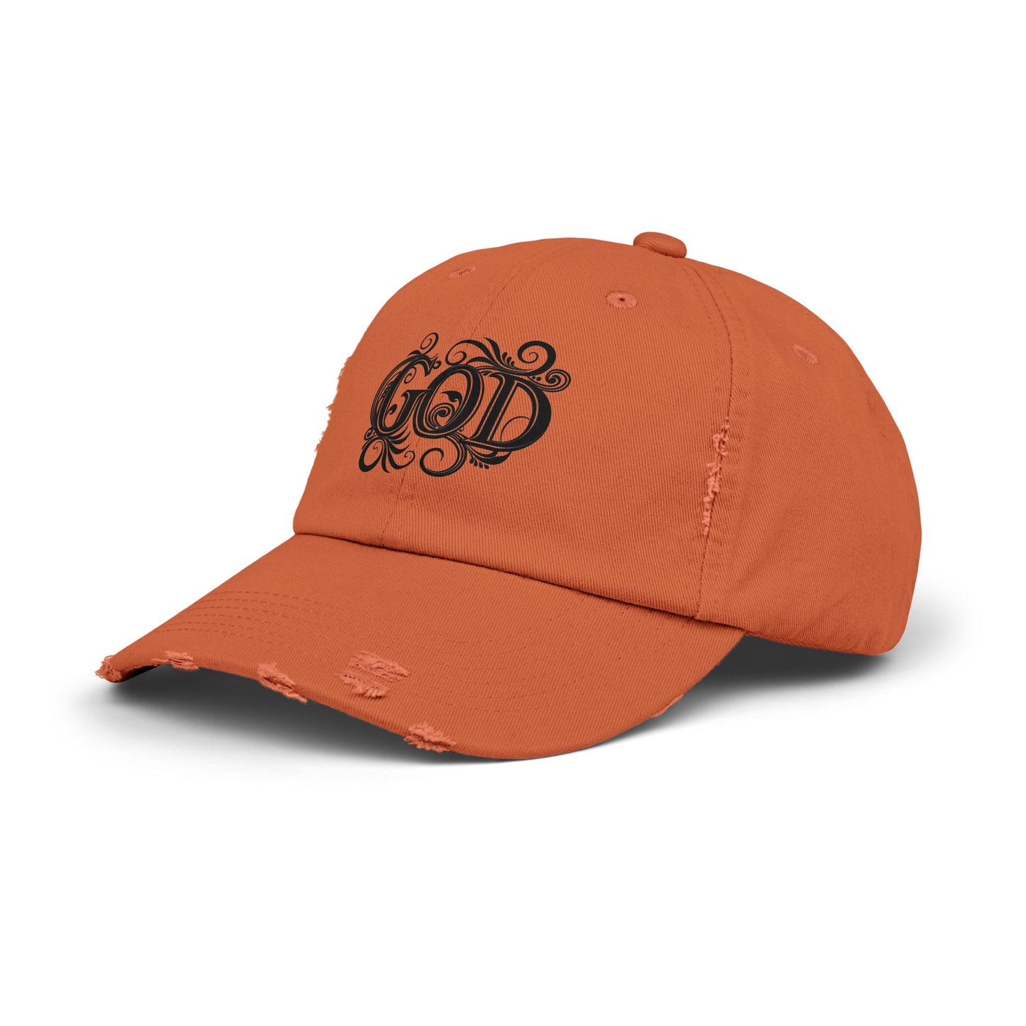 Distressed God Cap, Unisex Casual Hat, Trendy Vintage Cap, Faith Inspired Headwear, Gift for Religious Devotees