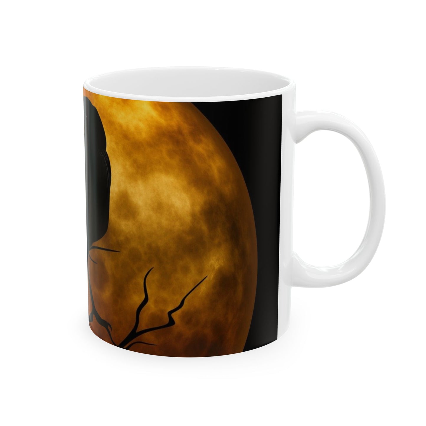 Mystical Raven Ceramic Mug - Gothic Gift for Coffee Lovers, Witchy Decor, Halloween, Unique Tea Cup, Bird Art