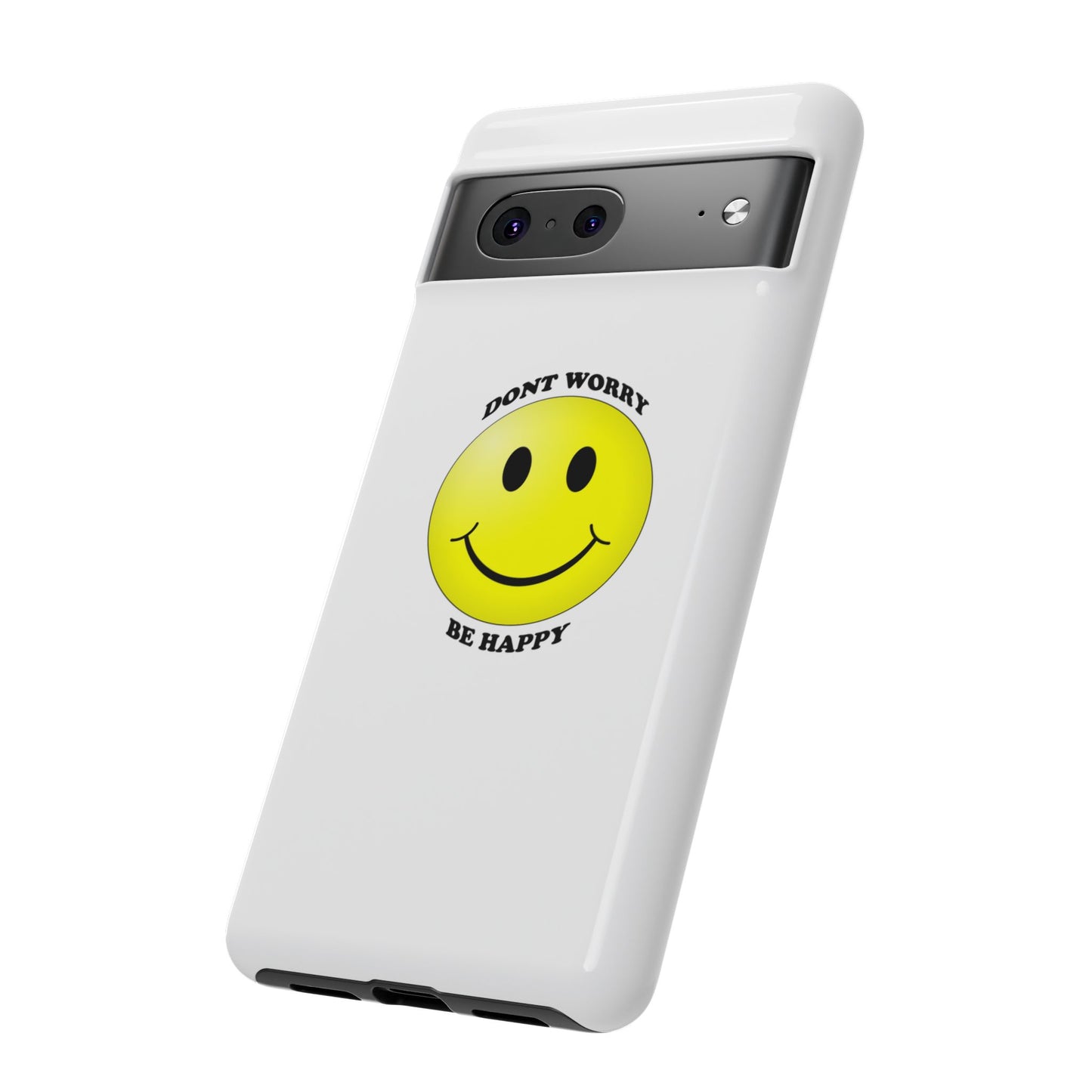 Happy Face Phone Case, Tough Cases, Don’t Worry, Be Happy, Cute Gift for Friends, Positive Vibes, Fun Mobile Accessories