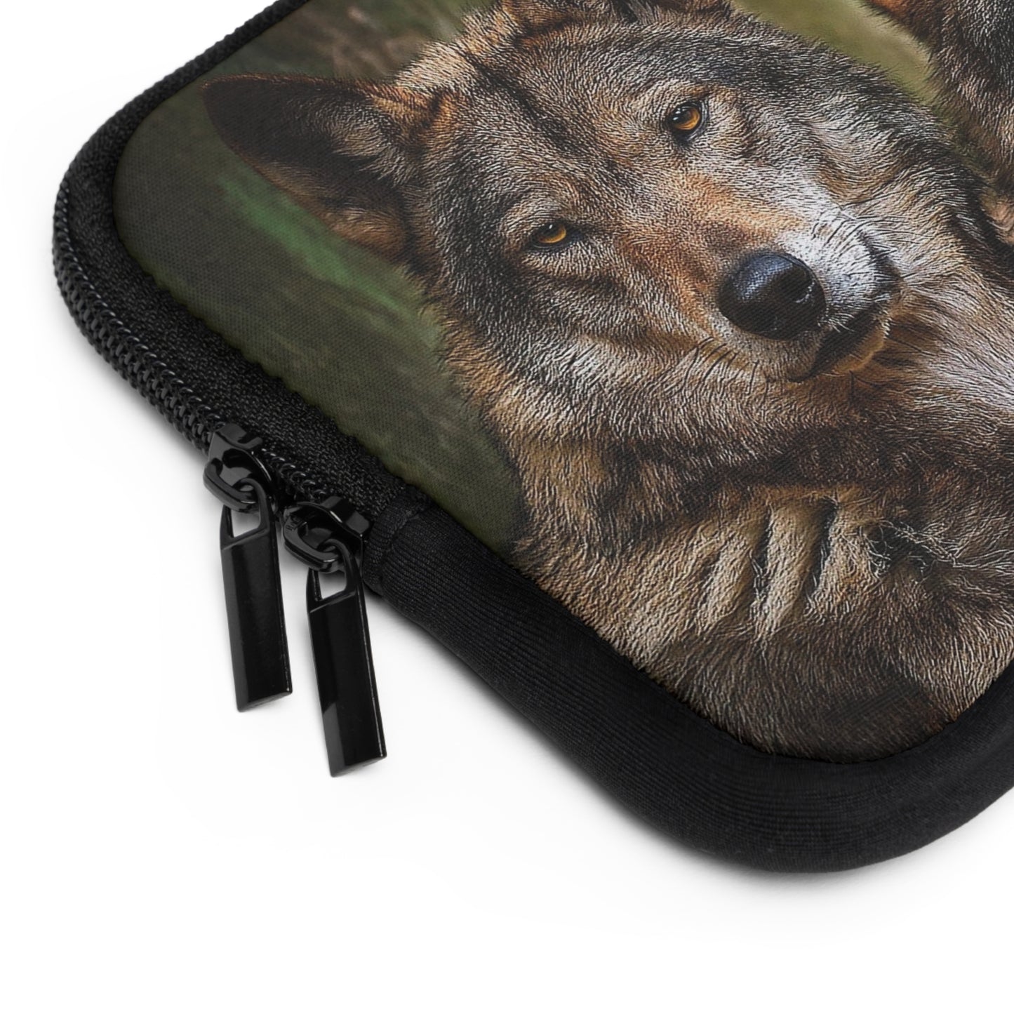Wolf Laptop Sleeve - Wildlife Lover Gift, Cute Wolf Design, Stylish Tech Accessory, Nature-Inspired Sleeve, Perfect for Home Office