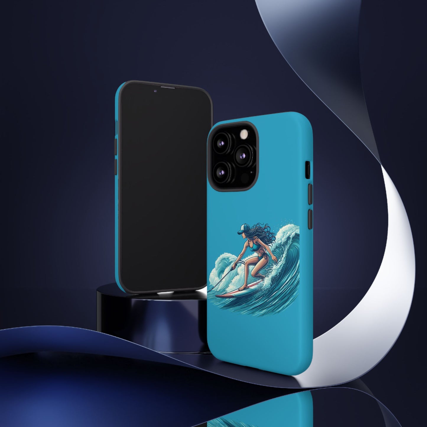 Surfing Phone Case, Coastal Vibes Phone Cover, Tough Cases for Beach Lovers, Ocean Art Phone Accessories, Summer Gift Idea