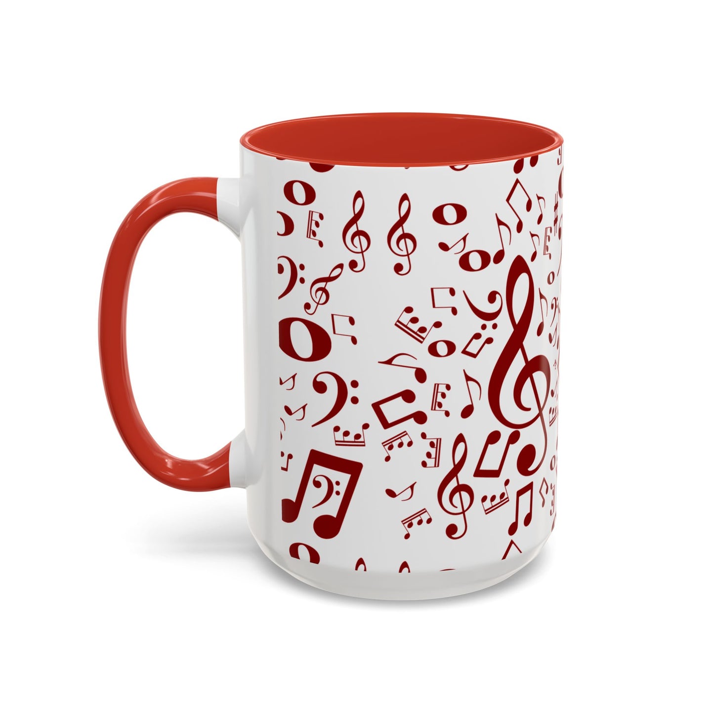 Accent Coffee Mug (11, 15oz) - Musical Notes