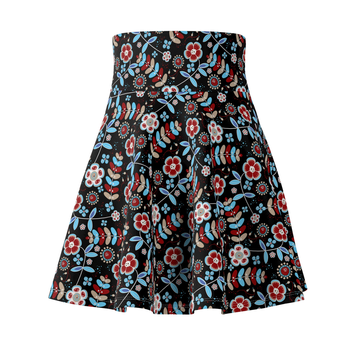Floral Women's Skater Skirt - Vibrant Spring Fashion, Boho Chic Outfit, Festival Attire, Everyday Wear, Perfect for Summer Days