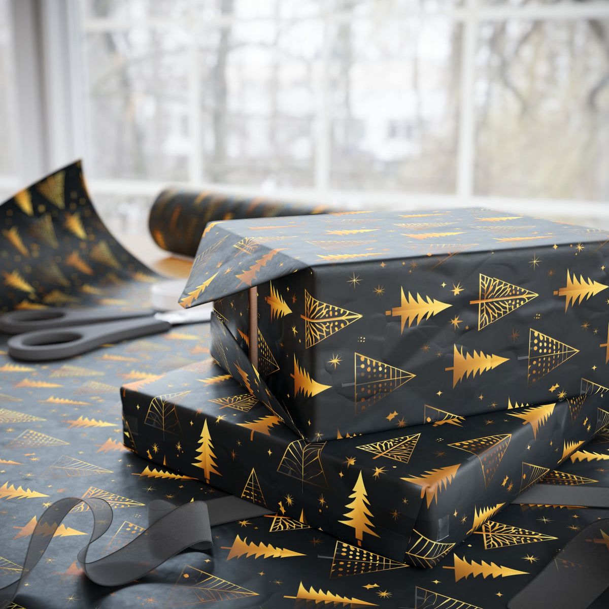 Elegant Holiday Wrapping Paper | Gift Wrap for Christmas, Birthdays, Parties, Eco-Friendly Gift Packaging, Festive Celebration Wrap