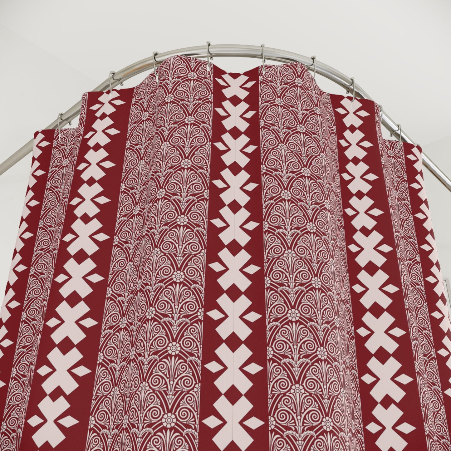 Elegant Geometric Shower Curtain - Boho Decor, Bathroom Style, Gift for Her, Home Upgrade, Modern Design
