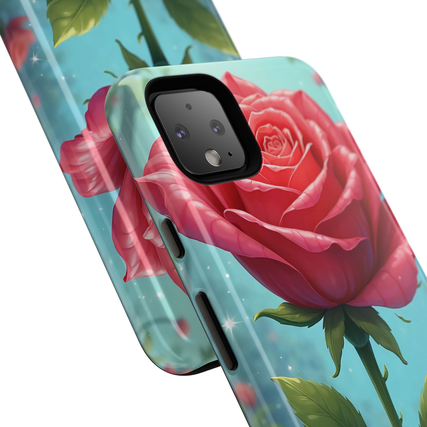 Floral Phone Case, Tough Cases with Elegant Rose Design, Stylish iPhone Cover, Rose Flower Gift for Nature Lovers, Unique Mobile Accessories