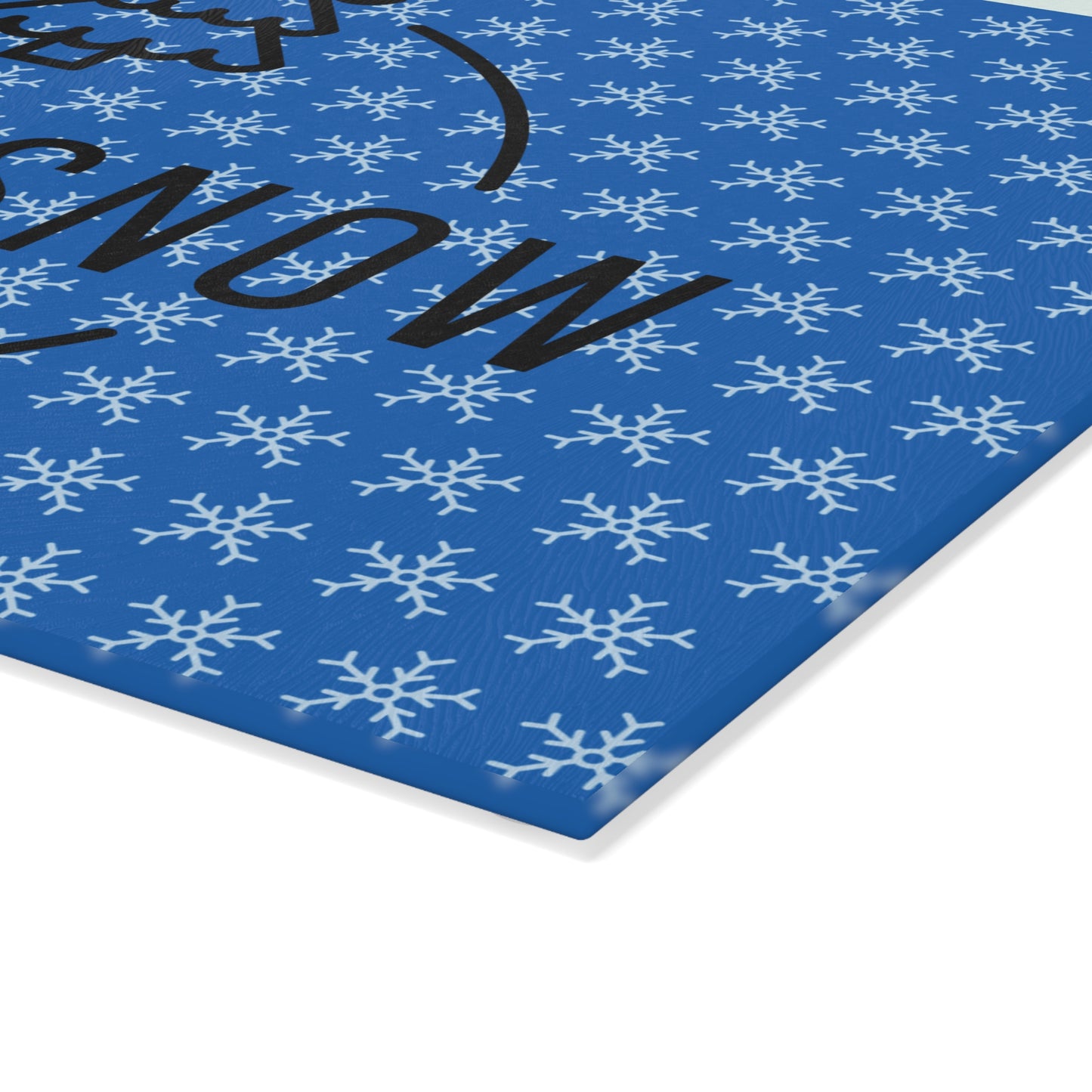 Winter Themed Glass Cutting Board - Let It Snow Design, Holiday Kitchen Decor, Christmas Gift, Festive Cooking, Snowflake Kitchenware