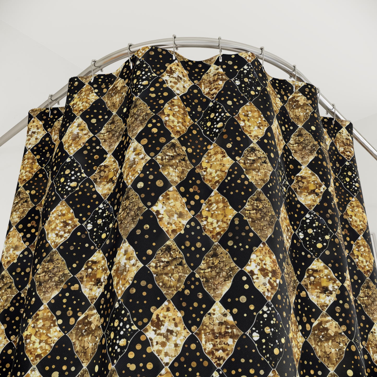 Elegant Diamond Pattern Shower Curtain