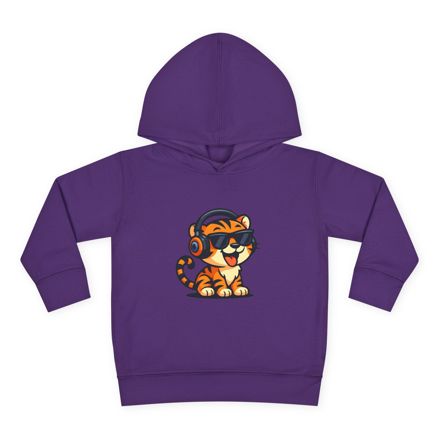 Toddler Cool Cat Fleece Hoodie - Fun Kids Apparel for Playtime, Birthday Gift, Nursery, Casual Wear, Music Lovers